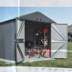 Arrow 8 ft x 6 ft Elite Galvanized steel Metal Storage Shed