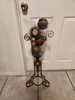 HOME INTERIOR PAR DE CAPELLOS CON BOLAS