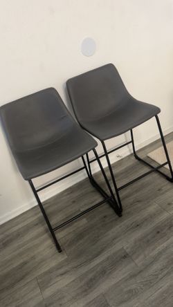 3  single Grey Chairs