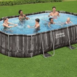 Brand New 16x10x42 Swimming Pool Includes Filter Pump,ladder,and Cover. 