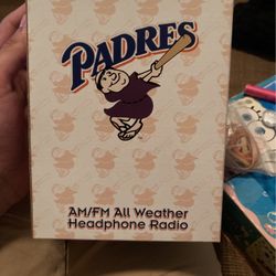 Padres AM/FM All Weather Headphone Radio