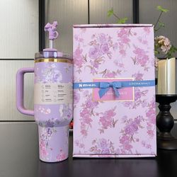 stanley
40 OZ H2.0 Stainless Steel Tumbler With Handle And Straw For Water, Iced Tea Or Coffee, 40oz Vacuum Insulated Thermal Water Bottle For Home, O