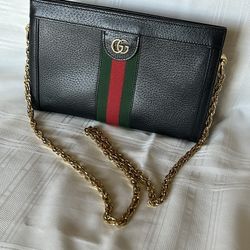 Gucci Ophidia Md Web Calfskin Shoulder Bag
