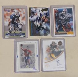 NFL Autographs 5 card lot