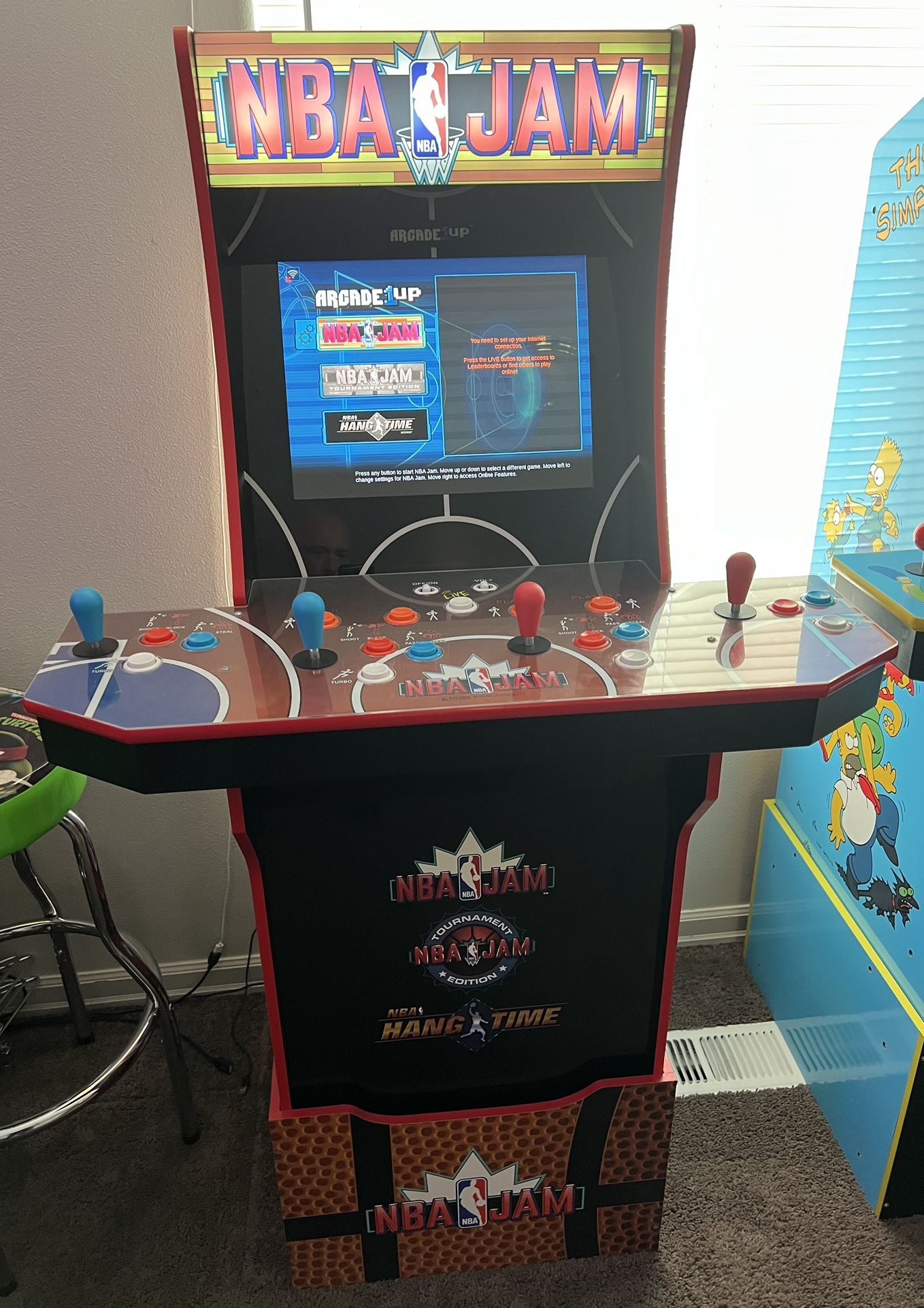 NBA JAM 4 Player Arcade Cabinet by Arcade1up with 3 games