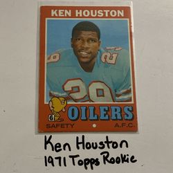 Ken Houston Houston Oilers Hall of Fame Safety 1971 Topps Rookie Card. 