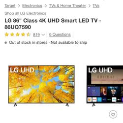 86” T.v 