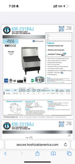 Bar equipment / Under the bar ice machine