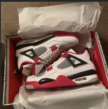 Fire Red Jordan 4 I Want To Ship Them In Cash App