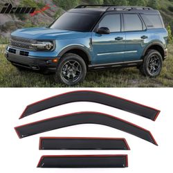Fits 2021-2025 Ford Bronco Sport Window Visors Acrylic In-Channel Wind Shade 4PC Set