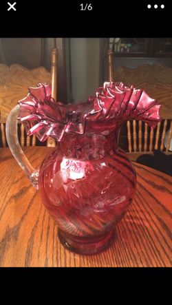 FENTON Cranberry Pitcher