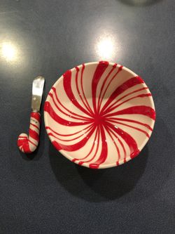 Peppermint spreader and dip dish