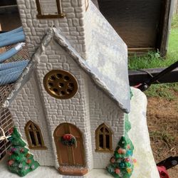 Christmas Lite Up Church