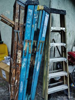 Werner Ladders & wood ladders $130 for altogether Located Mount Dora Fla 32757