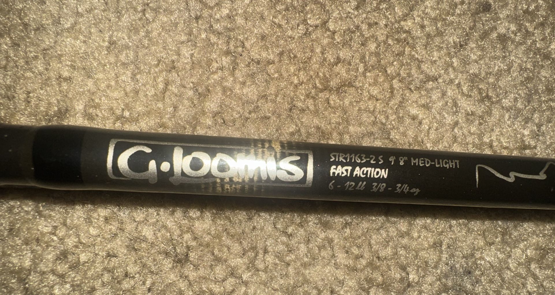 G loomis str1163-2s salmon steelhead series Spinning fishing rod Like New 