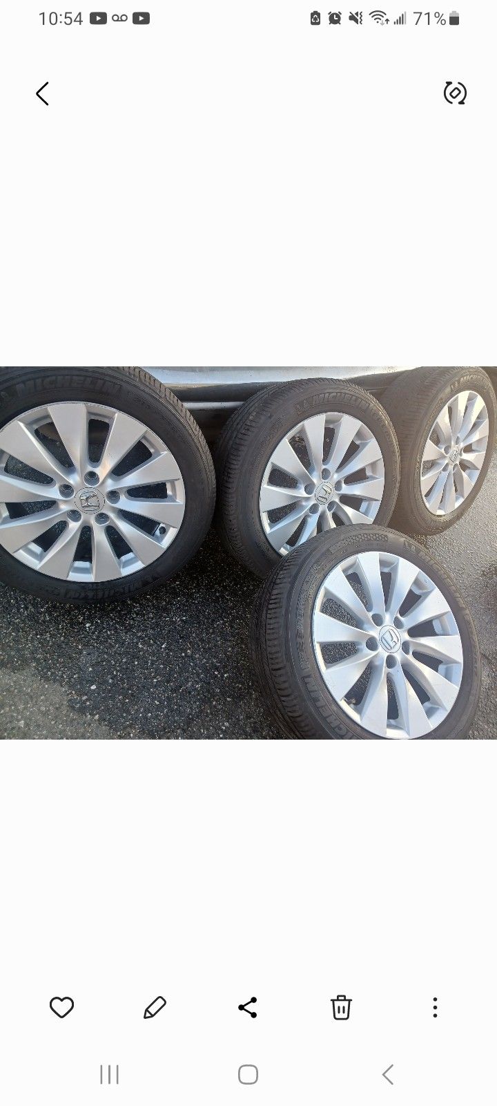 Juego De Rrines Para Carros Hondas ACORP Civic CRV YANTAS Buenas Medida 17