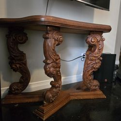 Antique Baroque-style console table 
