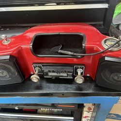 Harley Shovelhead Radio and Volt Meter