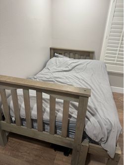 Bed frame and dresser.  Full size