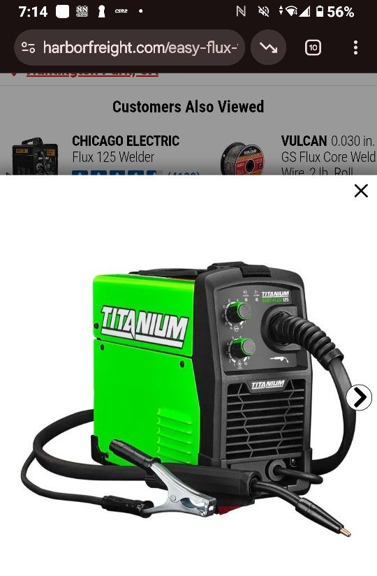 Titanium Flux Core Welder w/ Auto-darkening Helmet-