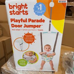 Bright Starts Playful Parade Door Jumper for Baby with Adjustable Strap, 6 Months and Up, Max Weight 26 lbs
