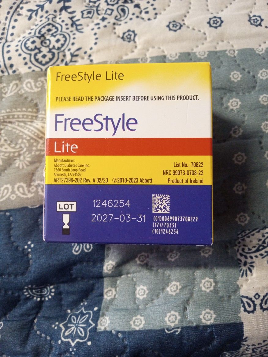 Free style lite Glucose Blood Testing Strips 50 Ct