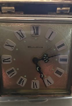 Vintage Bulova travel alarm clock