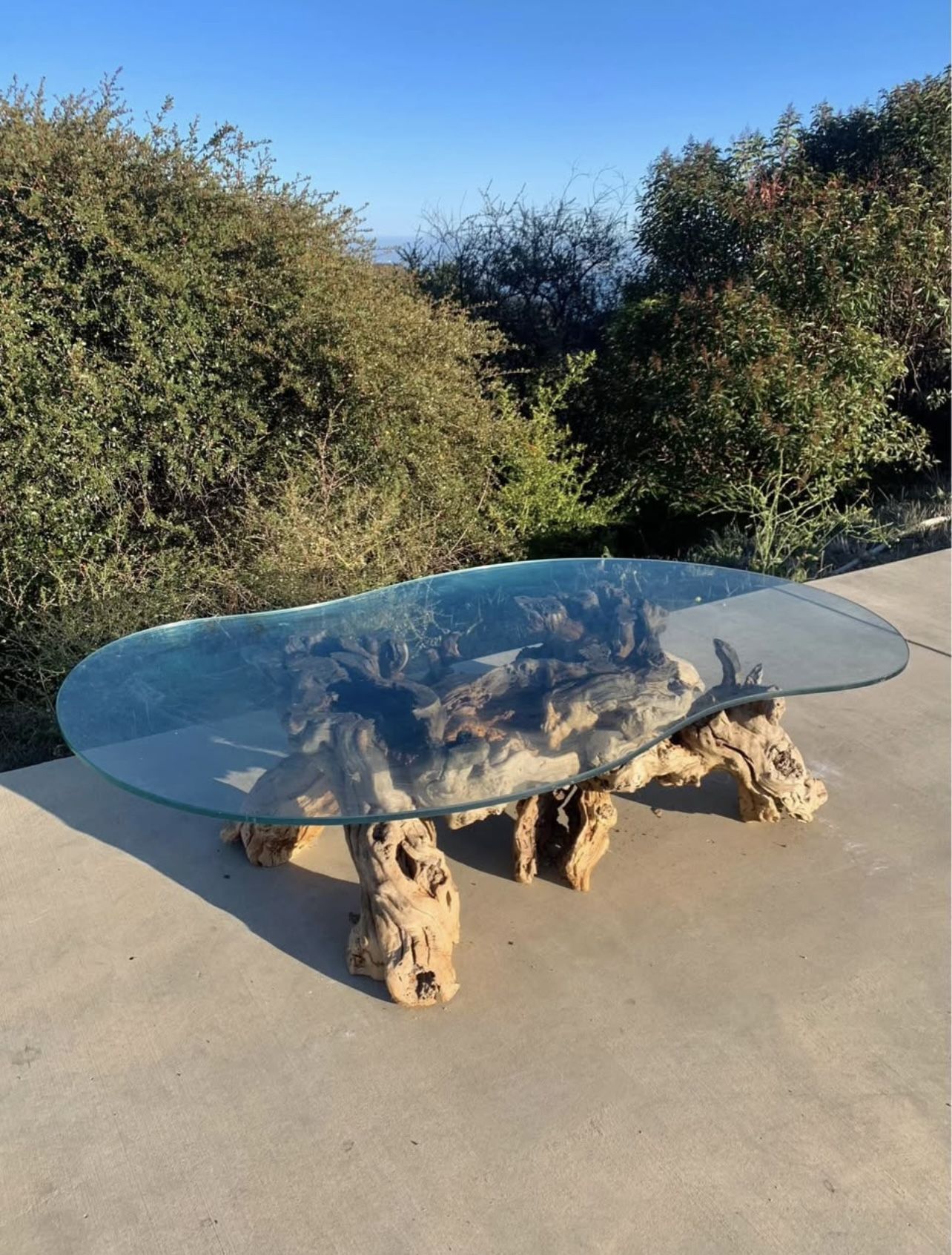 1970s MCM Burl Driftwood Coffee Table
