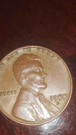 1958d Lincoln wheat penny error on date