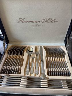 Hermann Miller Flatware Cutlery Set in Case