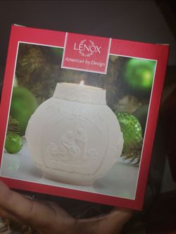 Lenox nativity votive holder candle NEW