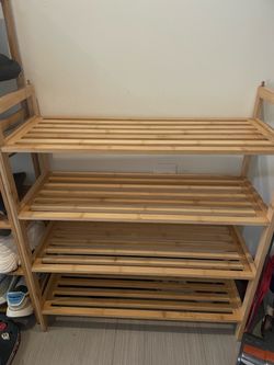4-Tier Bamboo Shoe Rack