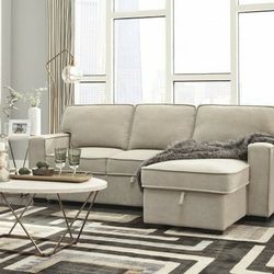Darten Cream Sectional With Coffee Table And End Tables 
