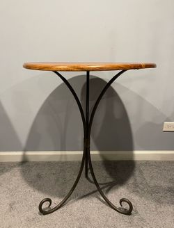 Handcrafted Wood Top Table