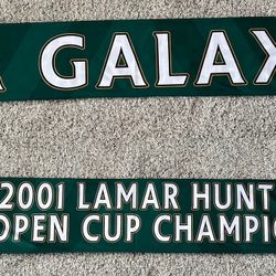 2001 LA Galaxy Lamar Hunt US Open Cup Champions Soccer Scarf