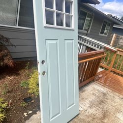 Exterior 6-lite door – good condition, no handle – 32x76” – $60 OBO