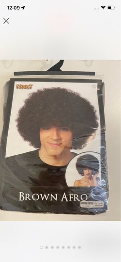 Unisex Brown Halloween afro Wig