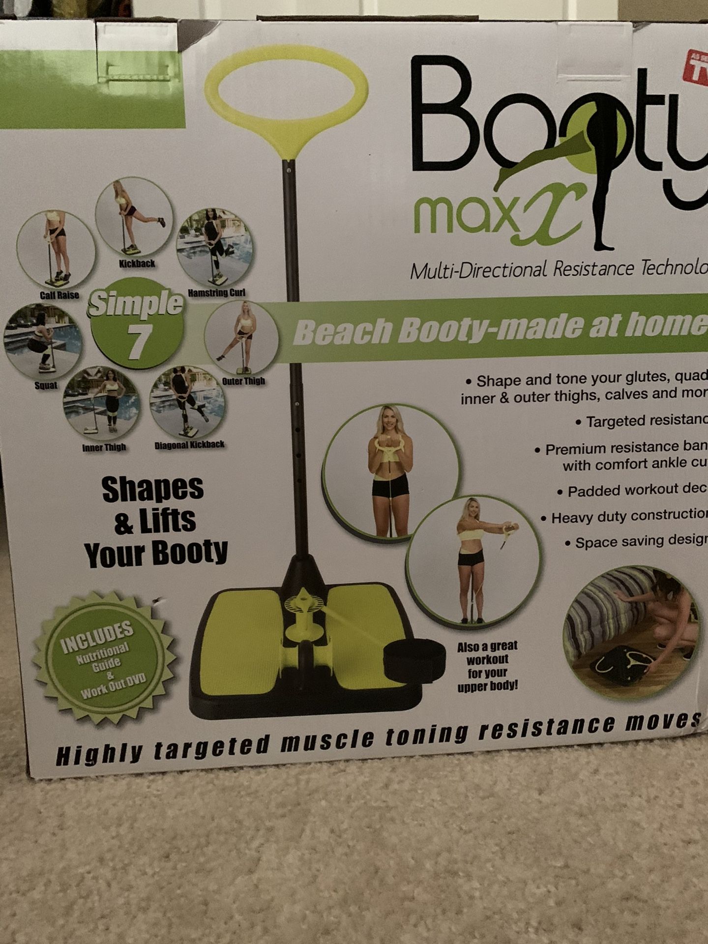 New Booty Max Home Workout Butt Toning Exercise Equipment