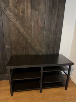 Black TV stand table