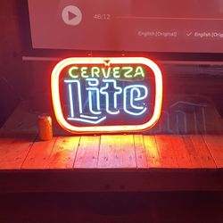 Vintage Miller Lite Cerveza Neon Sign for Sale in San Antonio, TX
