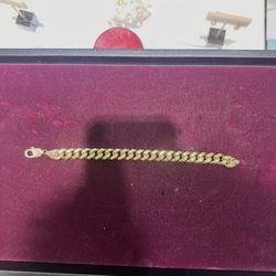 14kt Miami Cuban Link Semi-Hollow Bracelet 11mm