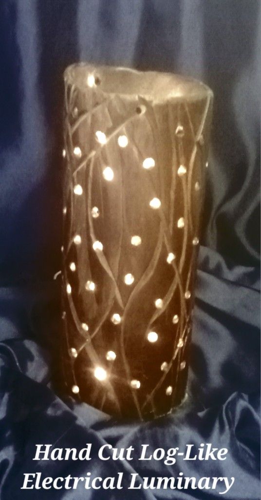 Lighted "Log" PVC Luminary