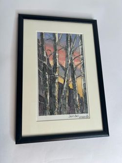 Original Framed Watercolor Painting - Signed David Bird, Victoria DC
