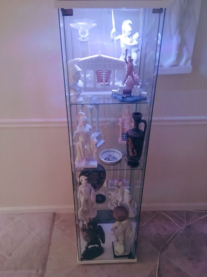 Coaster Home Furnishings Glass Curio Cabinet w/ Aftermarket Color Changing LED Light