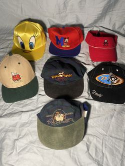 Various Disney And Looney Toons Hats