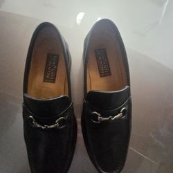 Men Black Loafers Size 8.5