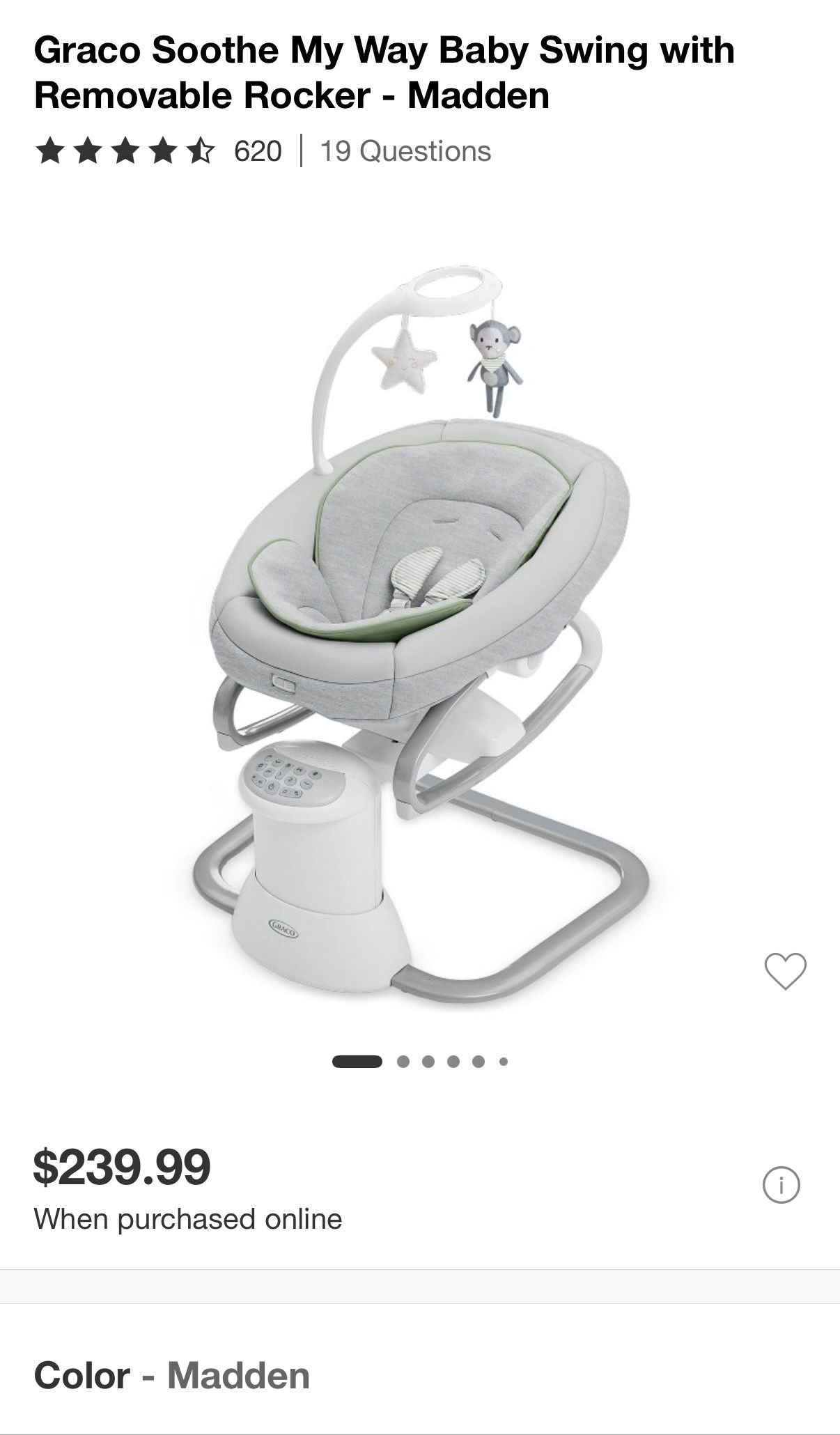 Graco Soothe My Way Swing
