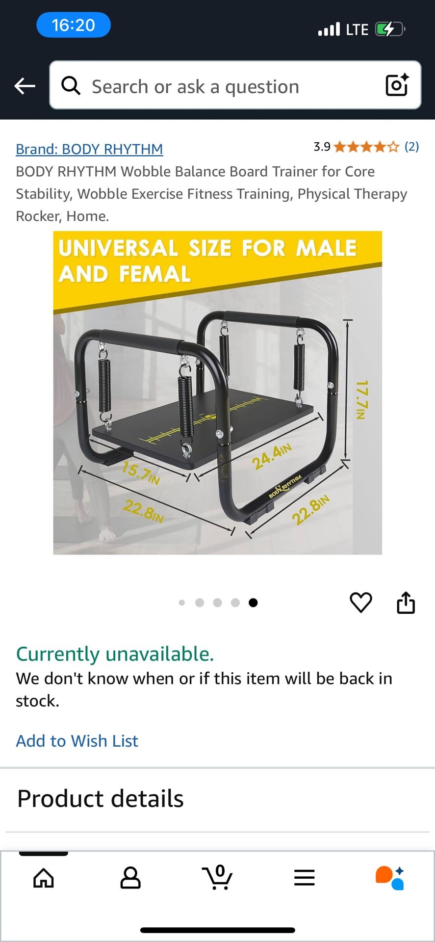 All Black Stability Trainer