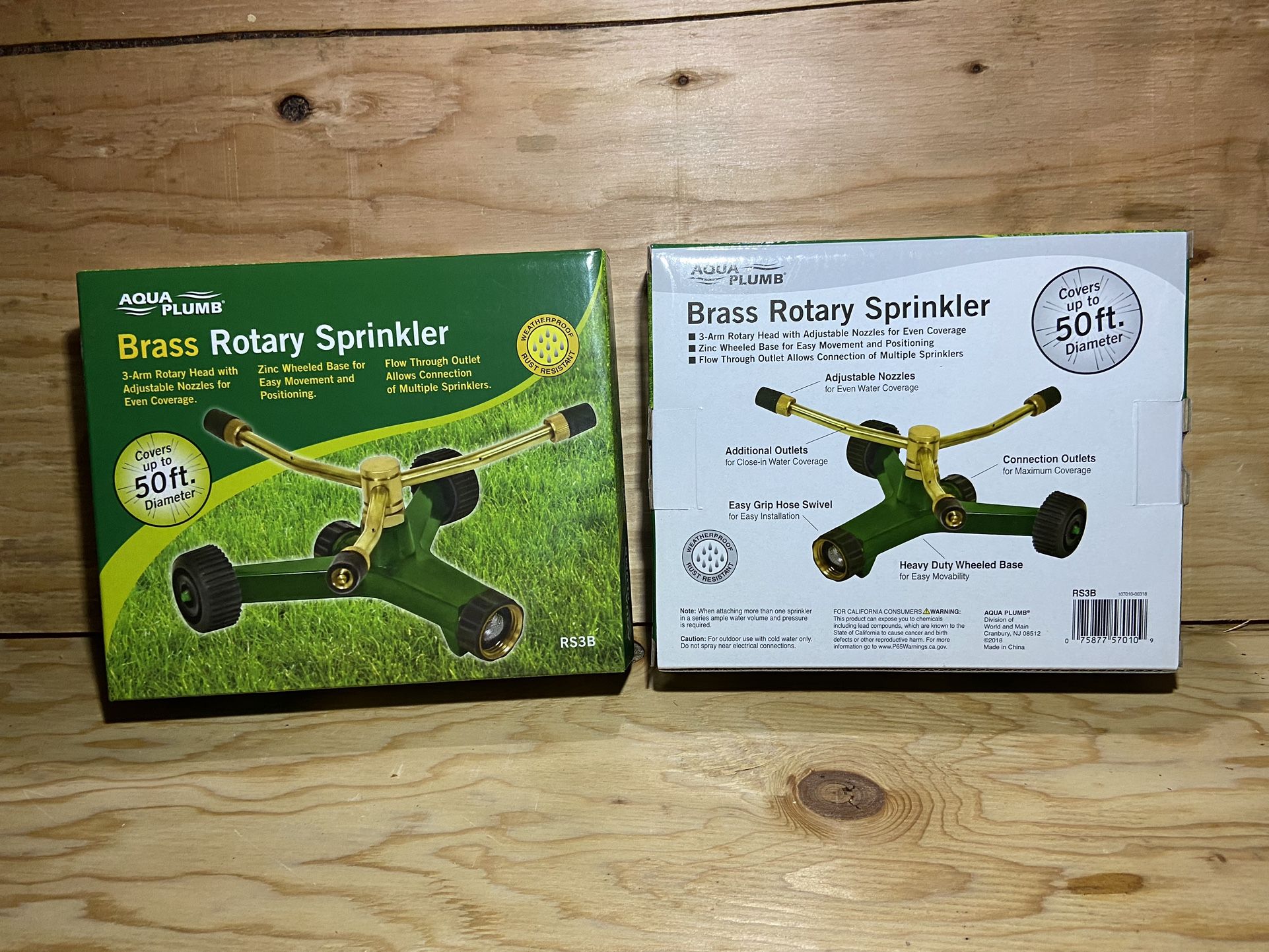 Aqua Plumb - Brass Rotary Sprinkler - Covers 50ft.