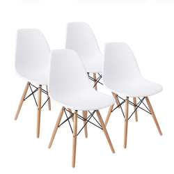 Set of 4 White Chairs
